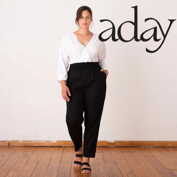 ADAY Kick Back High Waist Linen Pants - Size Medium - Picture 2 of 7